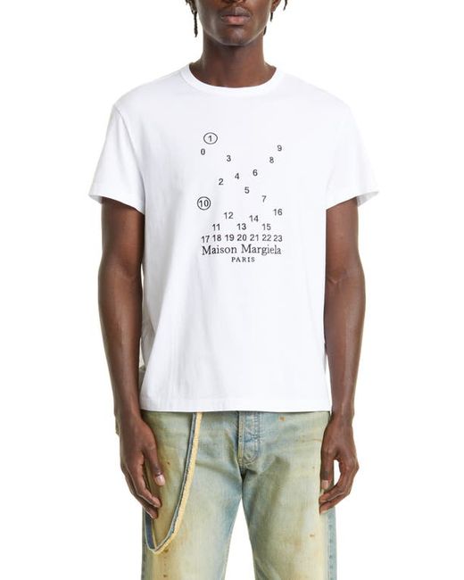 Maison Margiela Number Logo Cotton T-Shirt in at