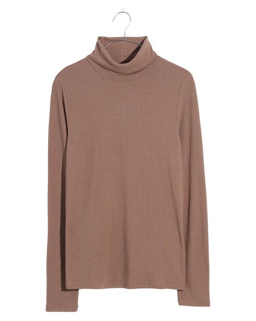 Madewell Lightweight Ribbed Turtleneck Top in at