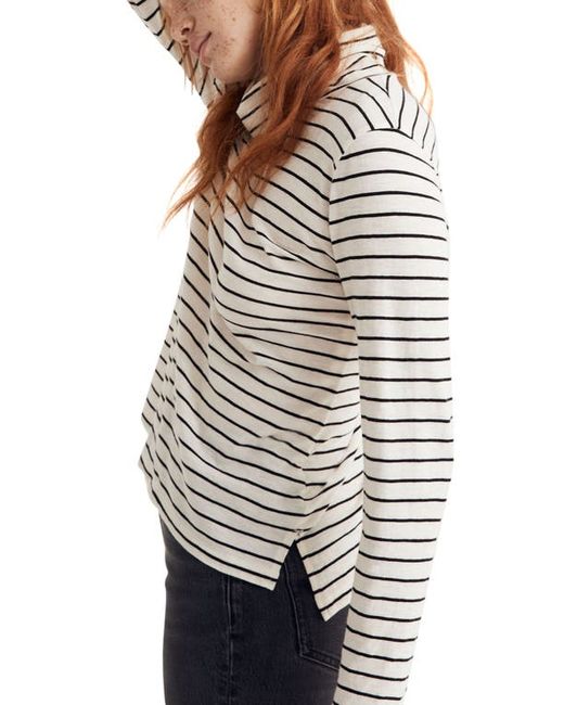 Madewell Whisper Cotton Stripe Turtleneck in at