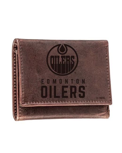 Evergreen Enterprises Edmonton Oilers Leather Team Tri-Fold Wallet in at