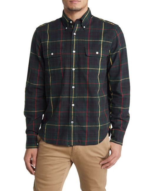 Original Madras Trading Company Madras Plaid Flap Pocket Button-Down Shirt in Red at