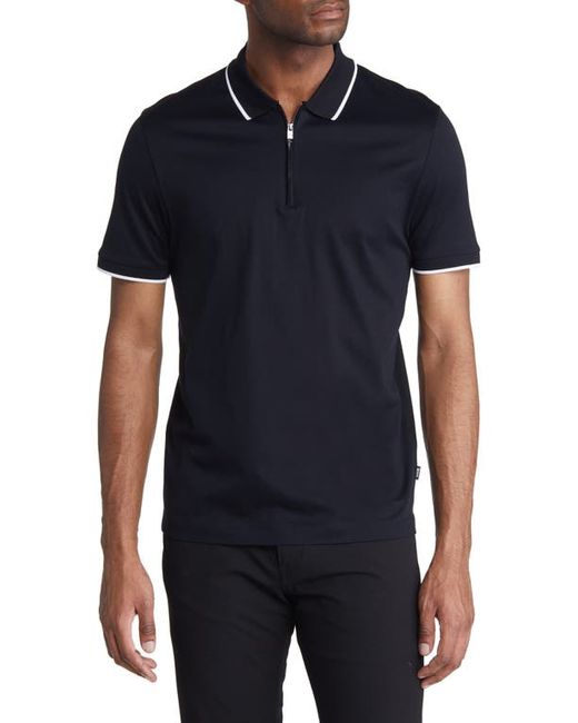 Boss Polston Tipped Zip Polo in at