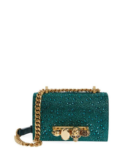Alexander McQueen Mini Jeweled Crystal Embellished Satchel in at