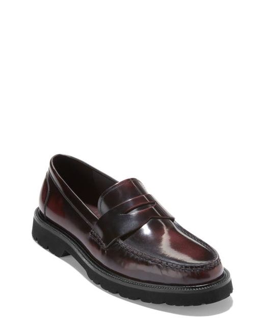 Cole Haan American Classics Penny Loafer in Deep Burgundy/Black at