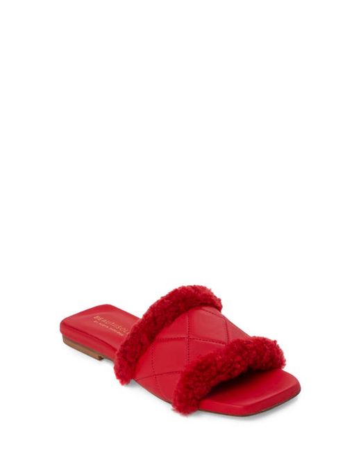 Beautiisoles Mariah Genuine Shearling Slide Sandal in Nappa Leather/Shearling at