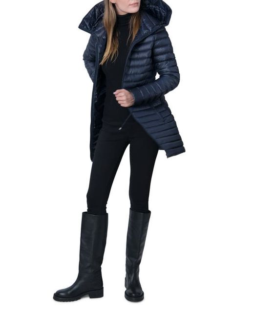 The Recycled Planet Company Misse Water Resistant Down Recycled Nylon Maxi Puffer Coat in at
