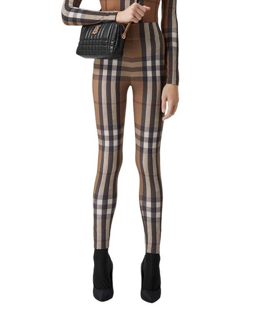 Burberry Madden Check Stretch Jersey Leggings in at