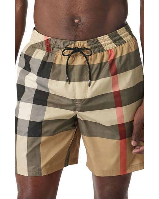 Burberry Guildes Check Swim Trunks in at