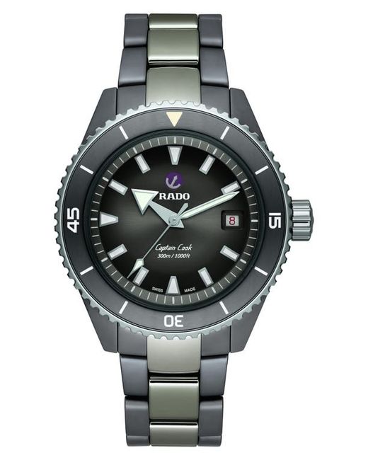 Rado Captain Cook Diver High Tech Ceramic Automatic Bracelet Watch 43mm in at