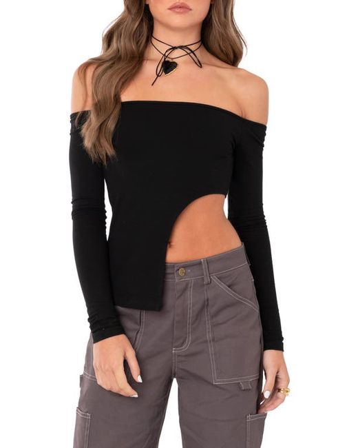 Edikted Helena Asymmetric Off the Shoulder Top in at