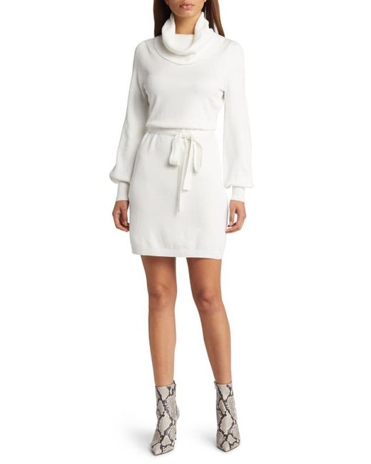 Sam Edelman Cowl Neck Long Sleeve Sweater Dress in at
