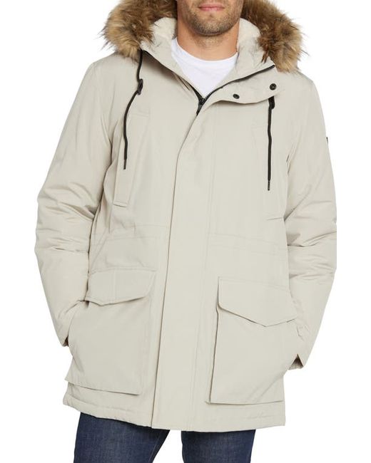 Sean John Water Resistant Utility Parka with Faux Fur Trim in at