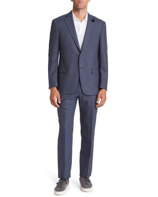 Hart Schaffner Marx Classic Fit Plaid Stretch Wool Suit in at
