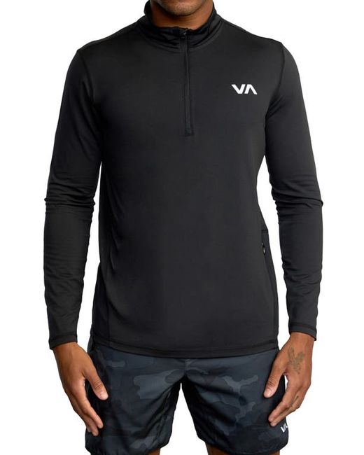 Rvca Recycled Polyester Blend Quarter Zip Pullover in at