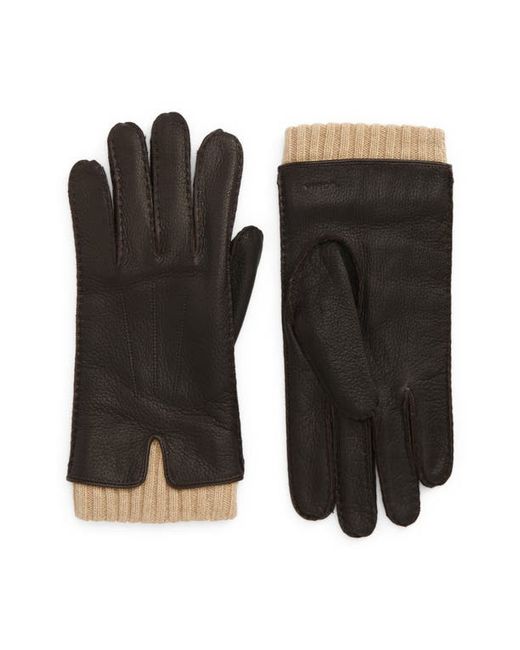 Vince Hand Sewn Cashmere Lined Leather Gloves in at