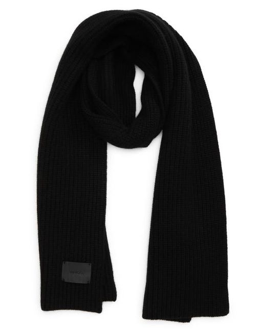 Vince Wool Cashmere Shaker Stitch Rib Scarf in at