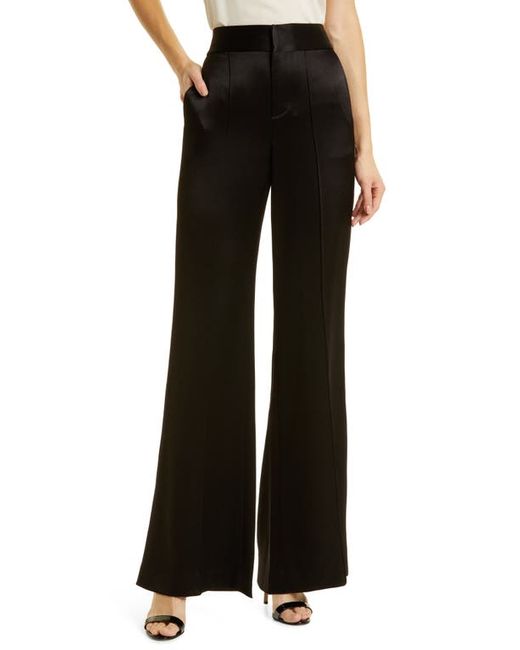 Alice + Olivia Dylan Wide Leg Satin Trousers in at