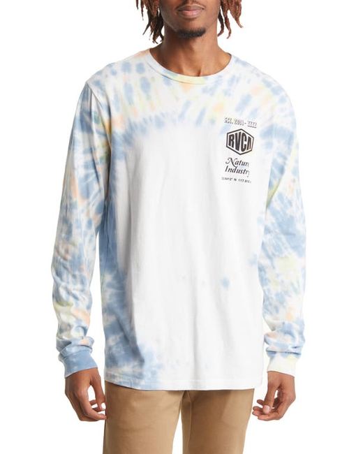 Rvca Mashed Tie Dye Long Sleeve Cotton Graphic Tee in at