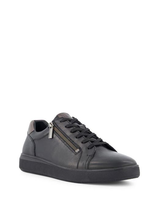 Dune London Tribute Zip-Up Leather Sneaker in at