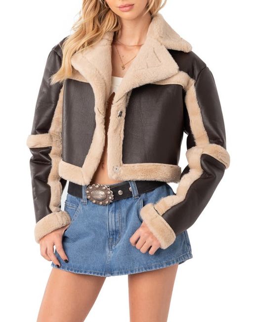 Edikted Ricky Faux Shearling Jacket in at