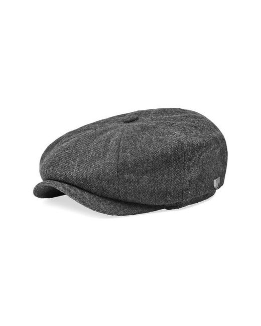 Brixton Brood Wool Blend Driving Cap in Black/Grey at