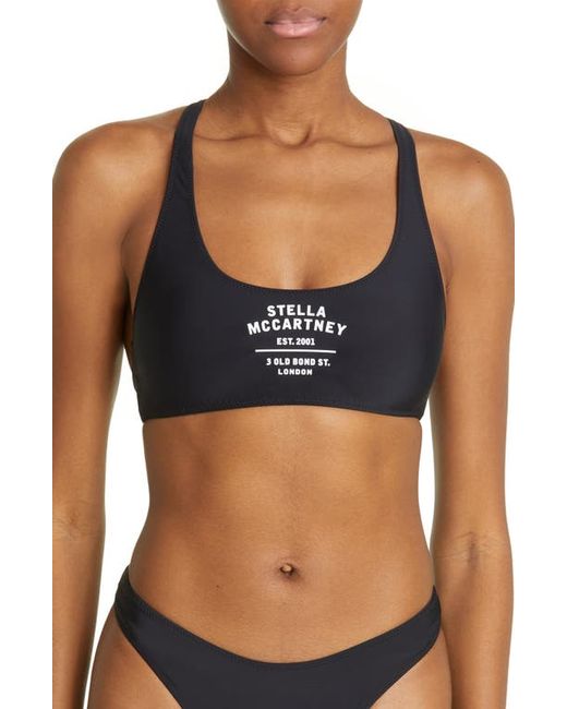 Stella McCartney Old Bond Logo Bikini Top in at
