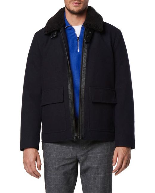 Andrew Marc Hudson Water Resistant Faux Shearling Trim Jacket in at