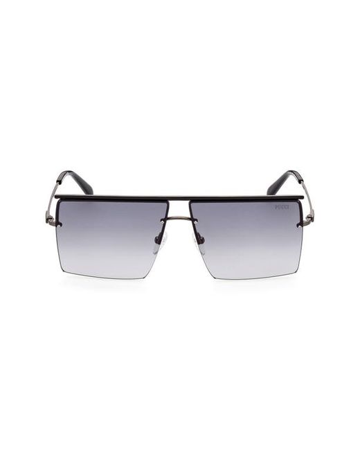 Emilio Pucci 62mm Gradient Oversize Square Sunglasses in Other Smoke at