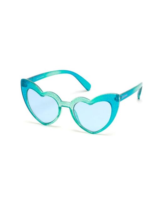 Skechers 48mm Heart Sunglasses in Shiny Turquoise at