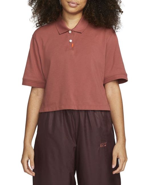 Nike Golf Boxy Polo in Canyon Rust/Canyon Rust at