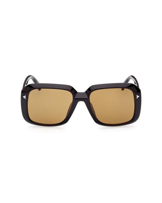 Bally 57mm Square Sunglasses in Shiny Black at