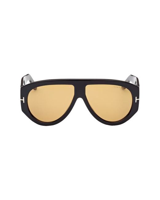 Tom Ford Bronson 60mm Gradient Pilot Sunglasses in Shiny Yellow at