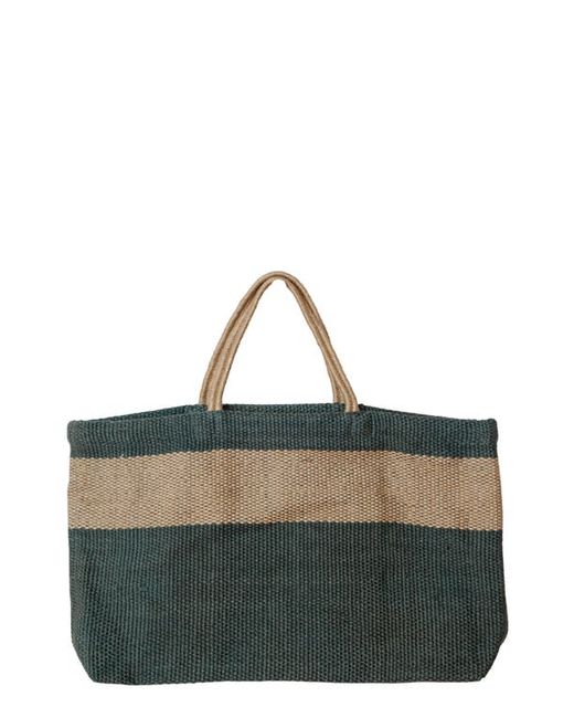 Will & Atlas Hayes Wide Market Shopper Jute Tote in Grey/Natural at