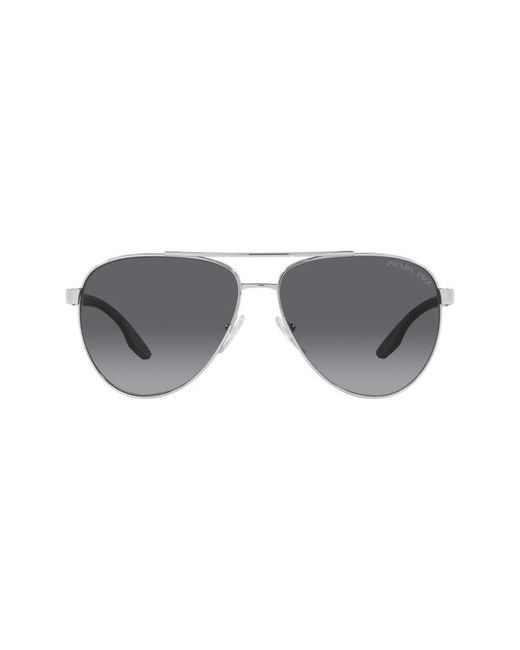 Prada Linea Rossa 61mm Polarized Aviator Sunglasses in at