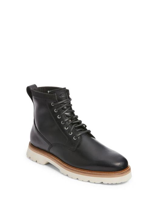 Cole Haan American Classics Plain Toe Boot in Black/Ivory Wp at