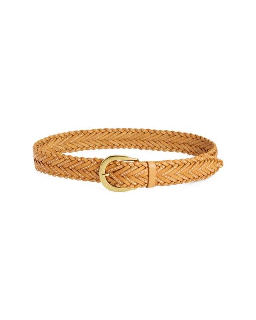 Zimmermann Topstitched Braided Leather Belt in at
