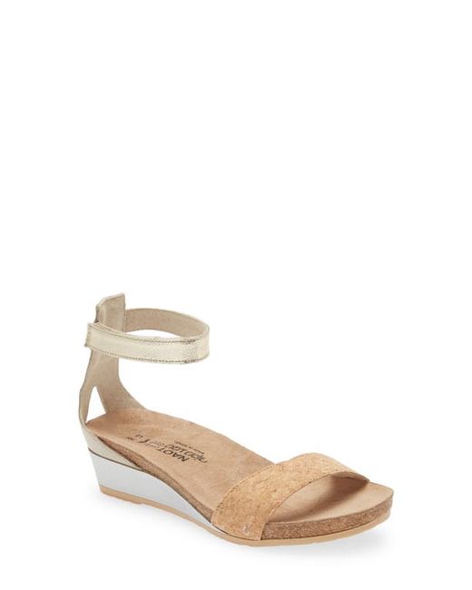 Naot Pixie Sandal in Cork/Ivory/Radiant Gold at