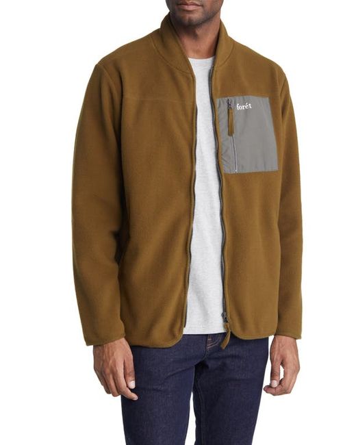 Foret Silence Zip-Up Fleece Jacket in at