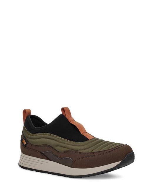 Teva ReEmber VistaVerse Water Resistant Wedge Sneaker in Dark Olive/Bison at