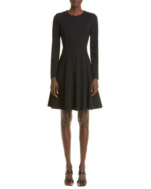 Akris Punto Elements Long Sleeve Jersey Fit Flare Dress in at