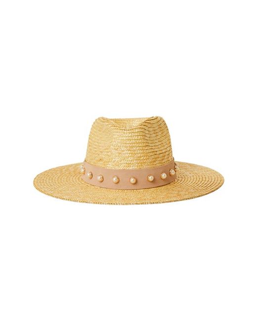 btb Los Angeles Lexi Imitation Pearl Panama Hat in at