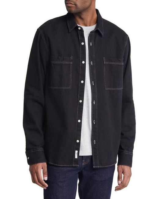 Foret Cliff Organic Cotton Denim Button-Up Shirt in at