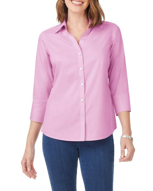Foxcroft Mary Button-Up Blouse in at
