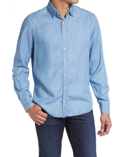 Stone Rose Tencel Denim Button-Up Shirt in at