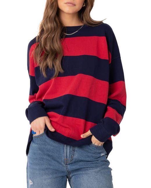 Edikted Logan Stripe Oversize Sweater in at