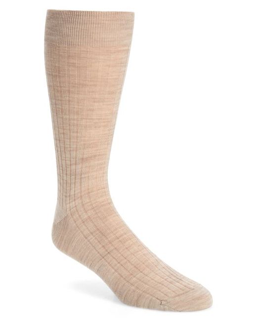 Canali Ribbed Wool Blend Socks in at