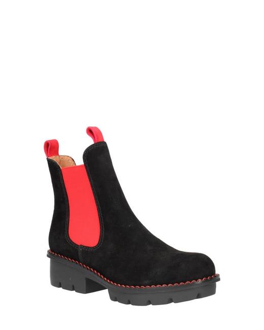 L' Amour Des Pieds Harisha Lug Chelsea Boot in Black Suede at