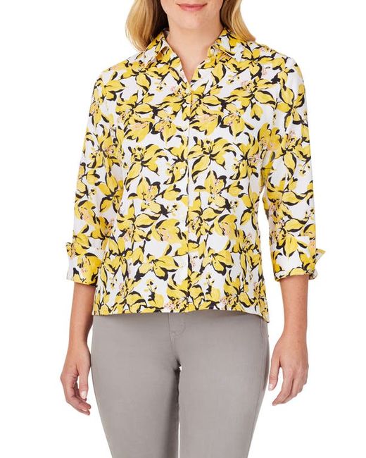 Foxcroft Lucie Cotton Button-Up Shirt in at