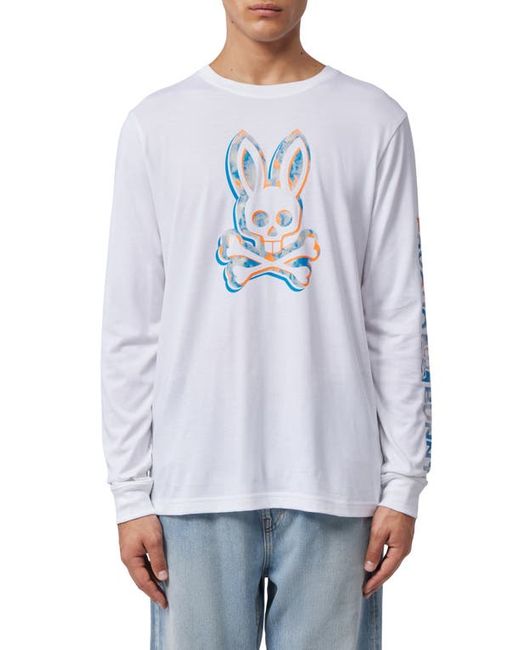 Psycho Bunny Meyer Tie Dye Bunny Long Sleeve Cotton Graphic Tee in at