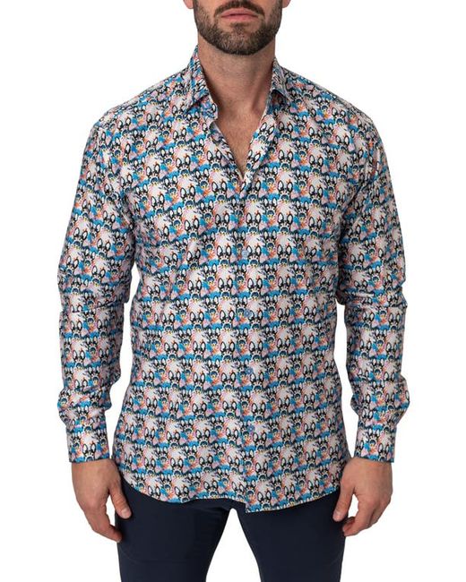 Maceoo Fibonacci Ears Cotton Button-Up Shirt in at